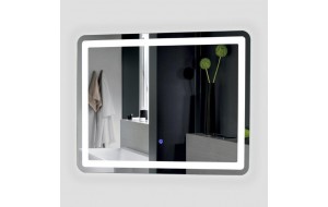 Καθρέπτης παραλληλόγραμμος touch με φωτισμό led γυάλινος 80x3 εκ
