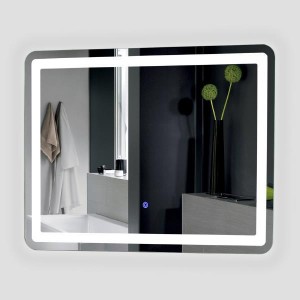 Καθρέπτης παραλληλόγραμμος touch με φωτισμό led γυάλινος 80x3 εκ