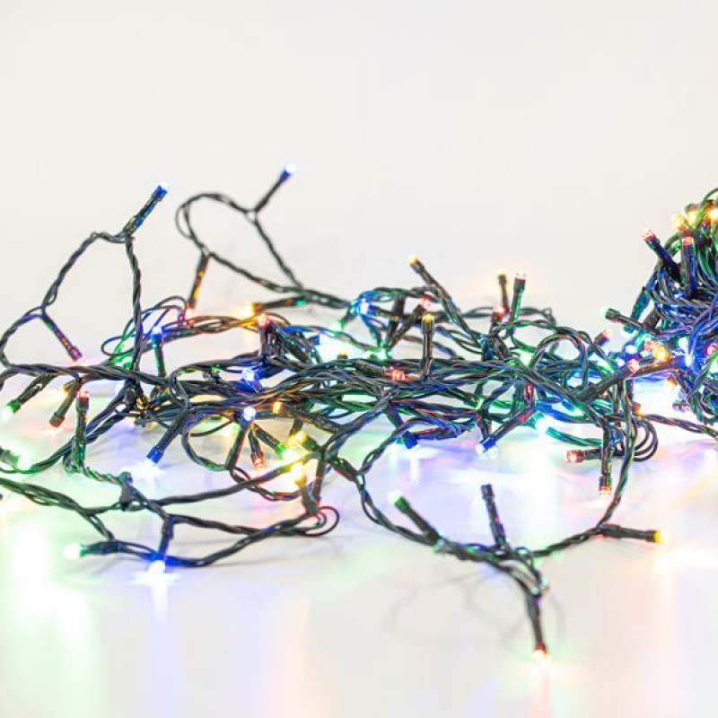 300 Led λαμπάκια με wifi συνδεση και μετασχηματιστή ρεύματος και πράσινο PVC καλώδιο IP44 λευκό θερμό και χρωματιστό φως 22μ