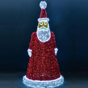 Άγιος Βασίλης 3D επαγγελματικό σχέδιο με λευκό ψυχρό φωτοσωλήνα και led λαμπάκια κόκκινα και λευκά ψυχρά IP44 140Χ300 εκ