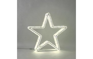Επαγγελματικό σχέδιο αστέρι 3D Led φωτοσωλήνας με led Flash ψυχρό λευκό φως Ip65 95X14X98 εκ 