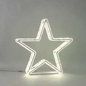 Επαγγελματικό σχέδιο αστέρι 3D Led φωτοσωλήνας με led Flash ψυχρό λευκό φως Ip65 95X14X98 εκ 
