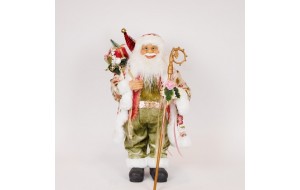 Χριστουγεννιάτικη διακοσμητική φιγούρα Άγιου Βασίλη ντυμένος με πολύχρωμα vintage ρούχα 66 εκ Χριστουγεννιάτικη διακοσμητική φιγούρα Άγιου Βασίλη ντυμένος με πολύχρωμα vintage ρούχα 66 εκ
