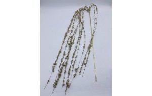 ΤΕΧΝΗΤΟ ΚΛΑΔΙ ΚΡΕΜΑΣΤΟ FOAM BEADS 128CM CHAMPAGNE