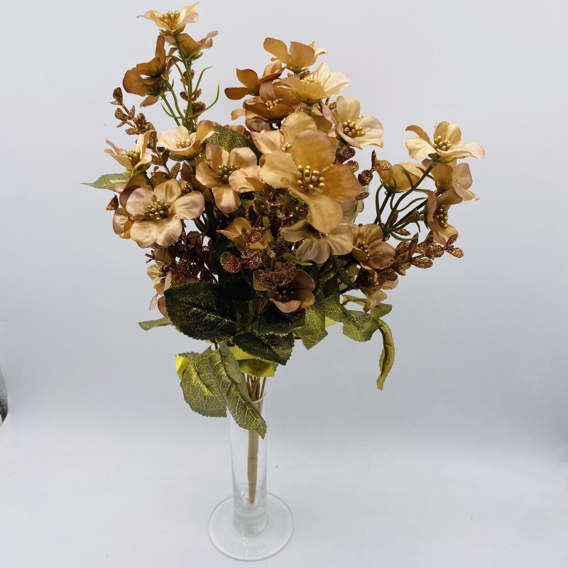 texnhto bush spring lillies x 9 golden stem 41cm dusty pink
