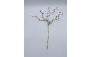 τεχνητο κλαδι white pearls 45cm champagne