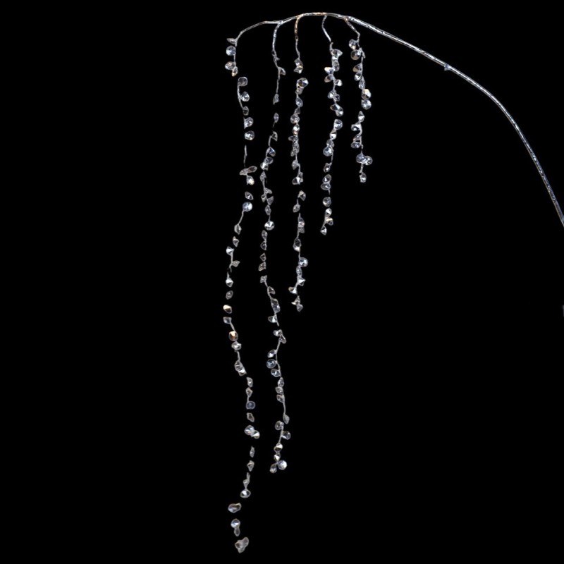 ΤΕΧΝΗΤΟ ΚΛΑΔΙ ΚΡΕΜΑΣΤΟ ΜΕ ΚΡΥΣΤΑΛΛΑΚΙΑ 115CM SILVER/CLEAR