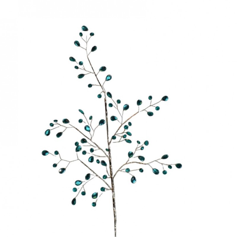 ΤΕΧΝΗΤΟ ΚΛΑΔΙ ΜΕ ΚΡΥΣΤΑΛΛΑ 78CM CHAMPAGNE/EMERALD