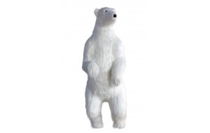 STILL POLAR BEAR ΜΕ ΓΟΥΝΑ 62*65*185CM WHITE