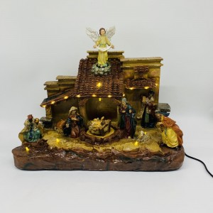 Χριστουγεννιάτικη διακοσμητική φάτνη με ενσωματωμένο φωτισμό και κίνηση 62x26x38 εκ Χριστουγεννιάτικη διακοσμητική φάτνη με ενσωματωμένο φωτισμό και κίνηση 62x26x38 εκ