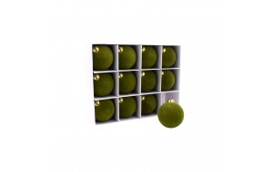 ΠΑΚΕΤΟ S/12 ΜΠΑΛΕΣ ΑΘΡΑΥΣΤΕΣ VELVET 6CM LIME GREEN