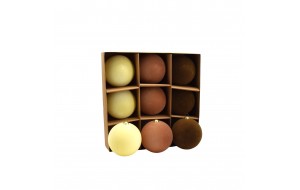 ΠΑΚΕΤΟ S/9 ΜΠΑΛΕΣ ΑΘΡΑΥΣΤΕΣ VELVET 10CM MULTI BEIGE