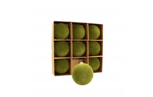 ΠΑΚΕΤΟ S/9 ΜΠΑΛΕΣ ΑΘΡΑΥΣΤΕΣ VELVET 10CM LIME GREEN