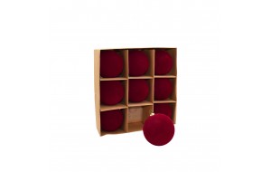 ΠΑΚΕΤΟ S/9 ΜΠΑΛΕΣ ΑΘΡΑΥΣΤΕΣ VELVET 10CM ROYAL RED