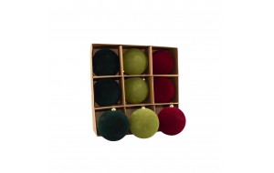 ΠΑΚΕΤΟ S/9 ΜΠΑΛΕΣ ΑΘΡΑΥΣΤΕΣ VELVET 10CM MULTI RED/GREEN