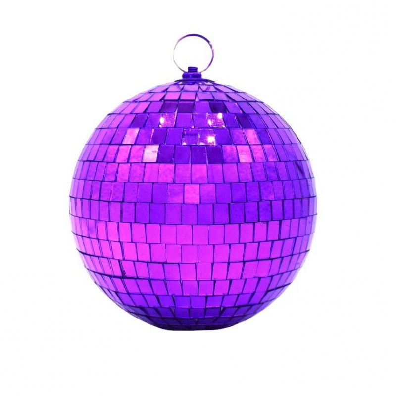 Disco χριστουγεννιάτικη μπάλα σε μωβ απόχρωση σετ δύο τεμαχίων 15 εκ