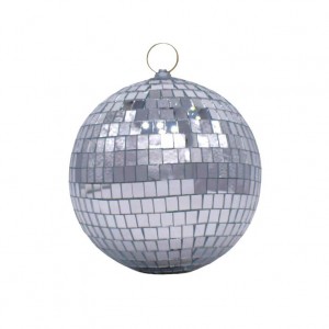 Disco χριστουγεννιάτικη μπάλα σε ασημί απόχρωση σετ δύο τεμαχίων 15 εκ Disco χριστουγεννιάτικη μπάλα σε ασημί απόχρωση σετ δύο τεμαχίων 15 εκ