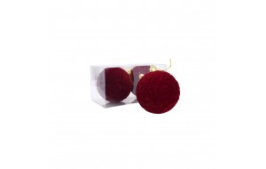 S/2 ΜΠΑΛΑ ΑΘΡΑΥΣΤΗ VICTORIAN VELVET 10CM BORDEAUX