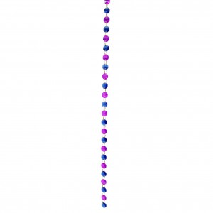 Χριστουγεννιάτικο στολίδι με κρυσταλλάκια σε μπλε και μωβ απόχρωση σετ δύο τεμαχίων 50 εκ