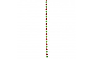 CRYSTAL BEADS CHAIN AB 14mm*50cm RED/GREEN