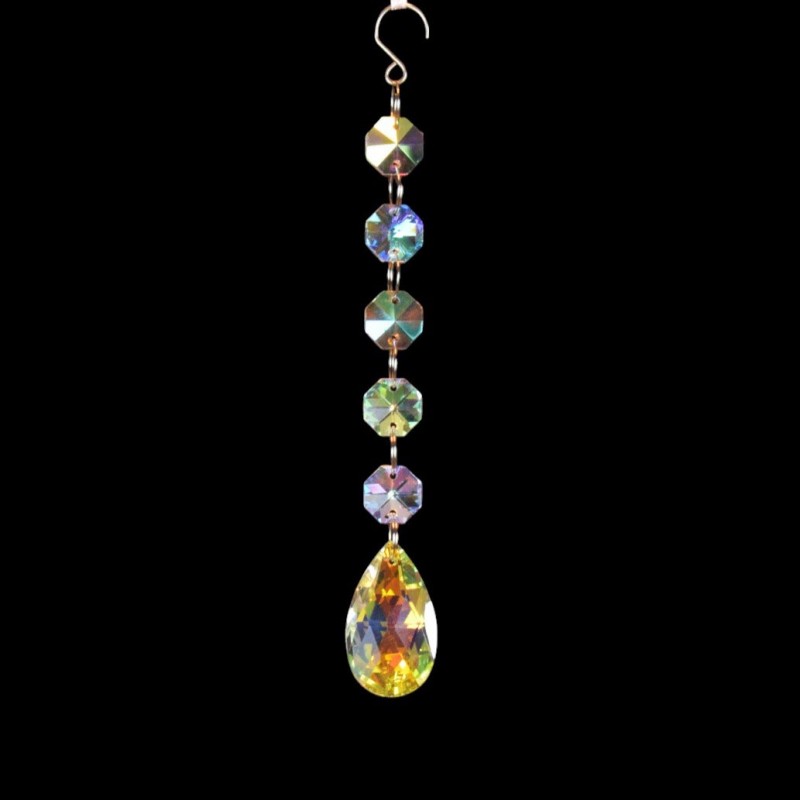 ΣΤΟΛΙΔΙ ΚΡΕΜΑΣΤΟ CRYSTAL CHAIN DROP AB 15CM CLEAR