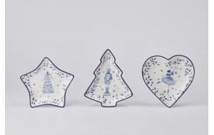 ΧΡ.ΠΙΑΤΕΛΑ BALLERINA/NUTCRACKER 16x12.8x2.2cm 3 ASSORTED WHITE/BLUE
