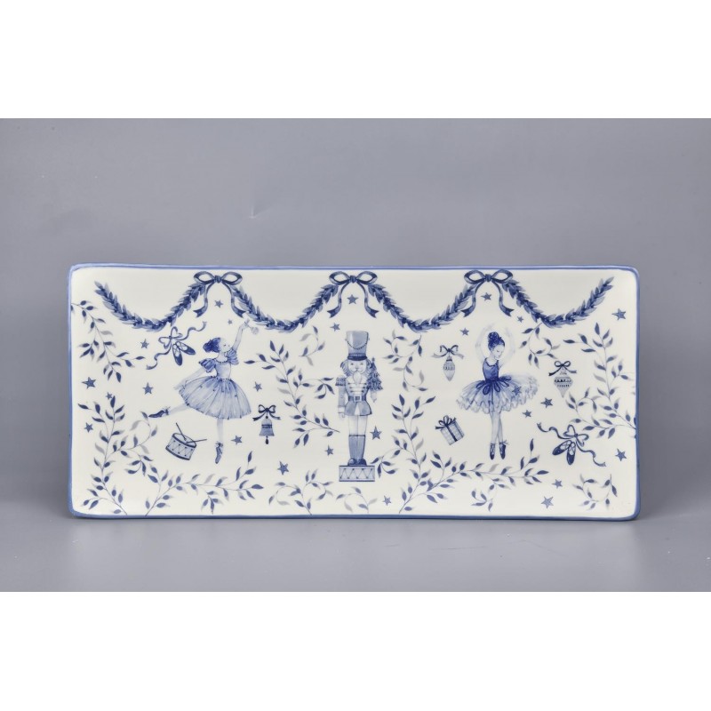 ΧΡ.ΠΙΑΤΕΛΑ BALLERINA/NUTCRACKER 40.5x18.5x2.5cm WHITE/BLUE