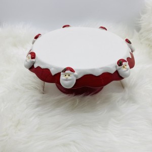 Χριστουγεννιάτικη βάση παρουσίασης με φιγούρες Άγιου Βασίλη 25x10 εκ