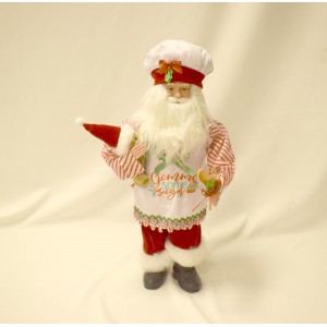 Χριστουγεννιάτικη διακοσμητική φιγούρα Άγιου Βασίλη μάγειρα 50 εκ