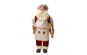 SANTA GINGER CHEF 90CM ΛΕΥΚΟ/ΚΟΚΚΙΝΟ