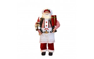 GINGER SANTA CHEF 90CM RED/GREEN/WHITE