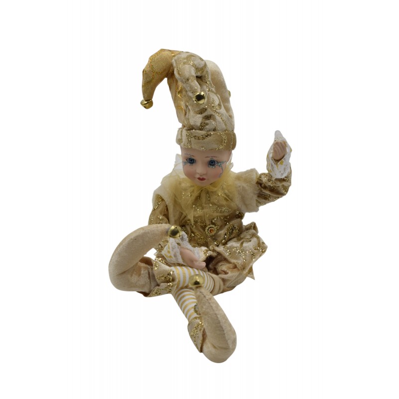 αρλεκινος music elf 45cm gold/white