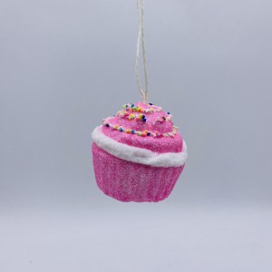 Χριστουγεννιάτικο στολίδι cupcake σε ροζ απόχρωση με πολύχρωμη διακόσμηση σετ έξι τεμαχίων 7 εκ Χριστουγεννιάτικο στολίδι cupcake σε ροζ απόχρωση με πολύχρωμη διακόσμηση σετ έξι τεμαχίων 7 εκ