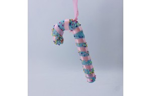 foam candy cane 7*17cm light blue