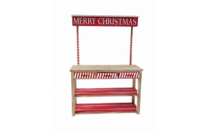 ΔΙΟΡΟΦΗ ΣΥΡΤΑΡΙΕΡΑ MERRY CHRISTMAS ΞΥΛΙΝΗ 120x47x177CM ΚΟΚΚΙΝΟ/ΛΕΥΚΟ/ΦΥΣΙΚΟ
