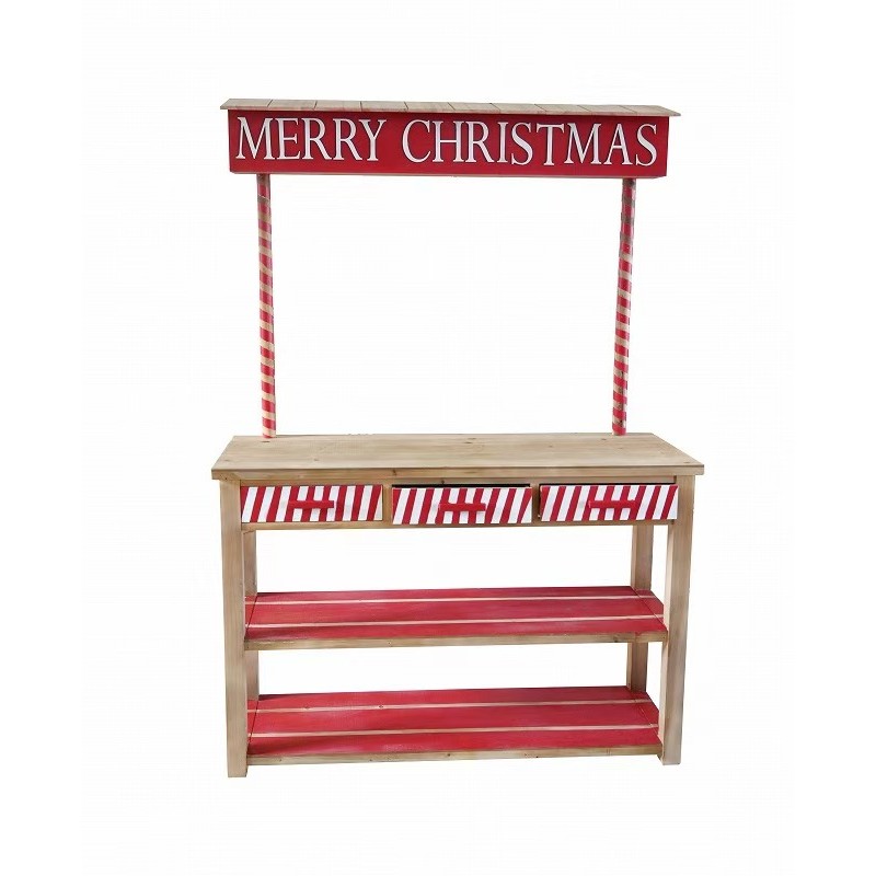 ΔΙΟΡΟΦΗ ΣΥΡΤΑΡΙΕΡΑ MERRY CHRISTMAS ΞΥΛΙΝΗ 120x47x177CM ΚΟΚΚΙΝΟ/ΛΕΥΚΟ/ΦΥΣΙΚΟ