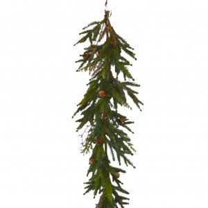 Autumn χριστουγεννιάτικη γιρλάντα σε πράσινη απόχρωση με φύλλωμα needle με κουκουνάρια 180 εκ Autumn χριστουγεννιάτικη γιρλάντα σε πράσινη απόχρωση με φύλλωμα needle με κουκουνάρια 180 εκ