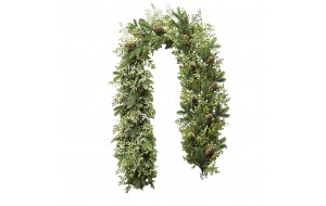 ΓΙΡΛΑΝΤΑ PE FLOWERED/PINES 200CM 140 TIPS GREEN
