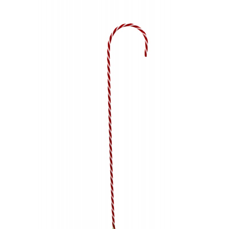 Candy Cane χριστουγεννιάτικο διακοσμητικό μπαστούνι σε ριγέ κόκκινη και λευκή απόχρωση σετ τριών τεμαχίων 80 εκ