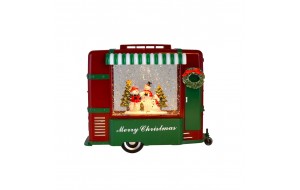 ΧΡ.ΠΑΡΑΣΤΑΣΗ SANTA'S CANTEEN 23.5*9*19CM LIGHT/MUSIC USB RED/GREEN