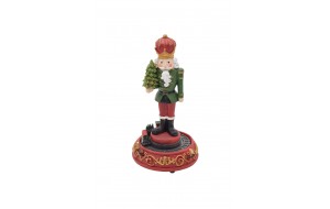 χρ.παρασταση nutcracker with tree 20cm movement/light/music 3*aa