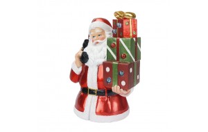 led santa with phone 18*11*22cm