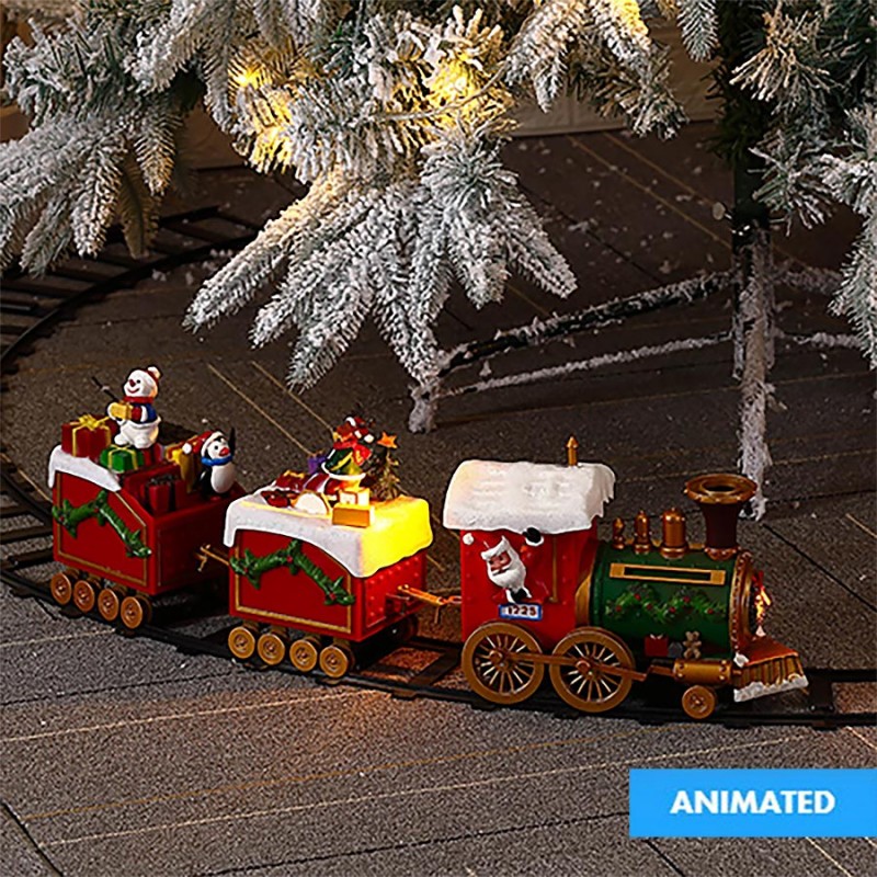 CHRISTMAS LED TRAIN 50CM/D.136CM MOTION/LIGHT/MUSIC 4AA
