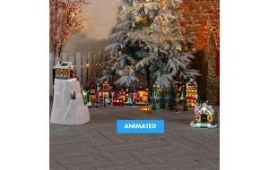 CHRISTMAS LED CABLE CARS 22.5*19.5*20cm / 32.5*31.5*53cm MOTION/LIGHT/MUSIC ADAPTOR CE