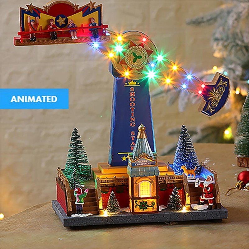 CHRISTMAS LED METEOR HAMMER 24*16.5*40.5CM MOTION/LIGHT/MUSIC ADAPTOR CE