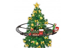 CHRISTMAS TRAIN IN THE TREE 14.5*4*6.5CM / D.274CM MOTION/LIGHT/MUSIC 2AA