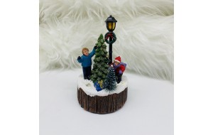 χρ.παρασταση παιδακια/φανοστατης 9*19*13cm light/music 3*aaa