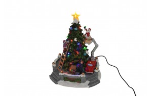 χρ.παρασταση santa claus lift 20.8*20.8*27.2cm light/music usb