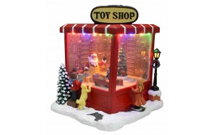 ΧΡ.ΠΑΡΑΣΤΑΣΗ TOY SHOP WINDOWS 20.5*18*21.5CM LIGHT/MOTION 3*AA