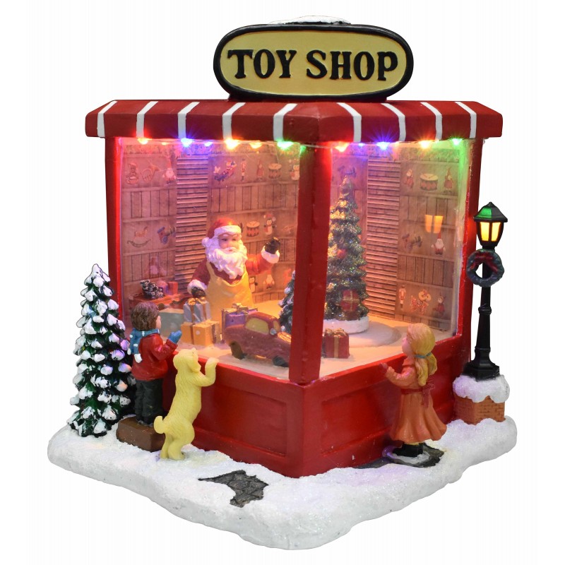 ΧΡ.ΠΑΡΑΣΤΑΣΗ TOY SHOP WINDOWS 20.5*18*21.5CM LIGHT/MOTION 3*AA